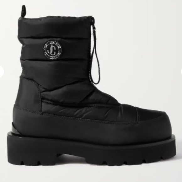 JIMMY CHOO Kai 50 logo-appliquéd quilted padded shell ankle boots sz 41 or 10 - Picture 2 of 4